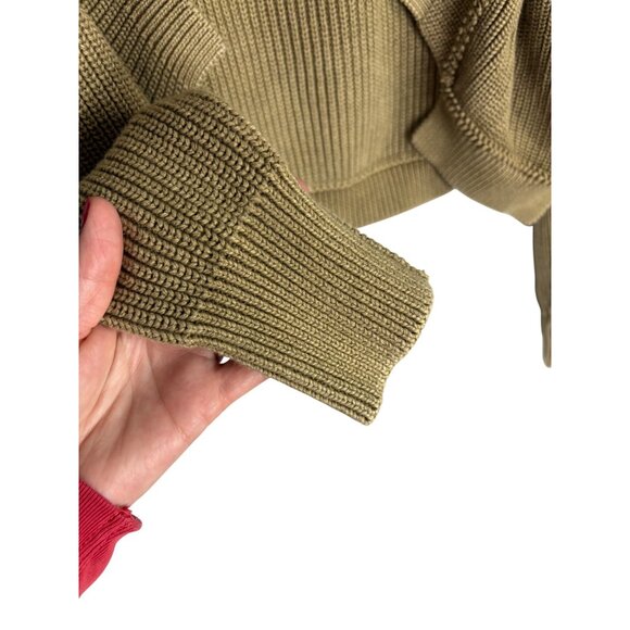 Free People We The Free Worn Thru Surplus Cardigan Army Green-sz  Small - Picture 7 of 12